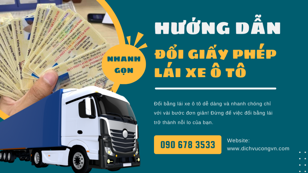 Đổi bằng lái xe ô tô Bắc Giang giá cạnh tranh